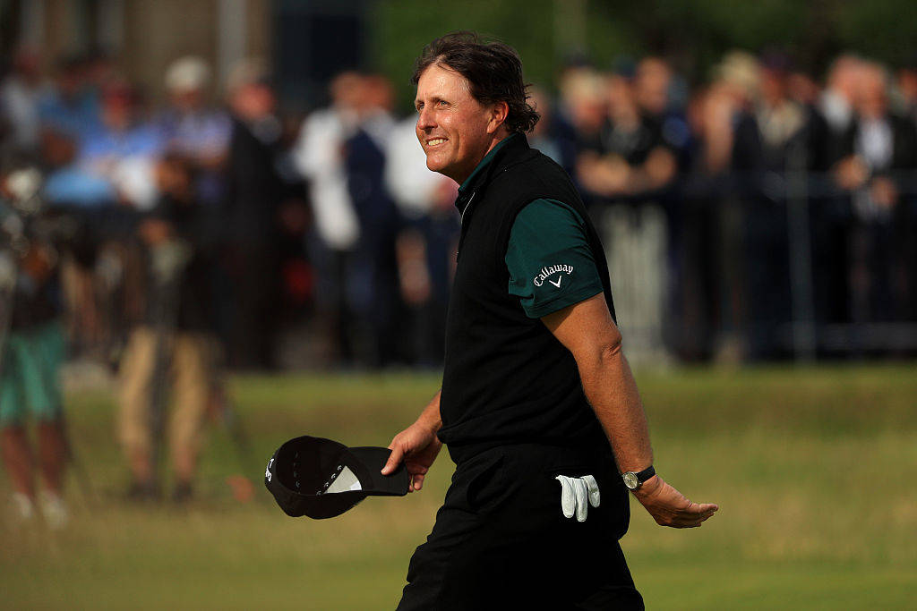 Phil Mickelson during The 145th Open at Royal Troon in 2016
